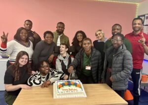 Peach Care Management Staff and client marks Peach Care's third anniversary